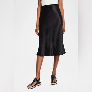 Vince slip skirt. Size 4. Color Black. A-line silhouette. Midi length.